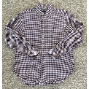 Ralph Lauren Shirt Mens L‎ Purple Long  Sleeve Pony Logo Classic Fit Button Up